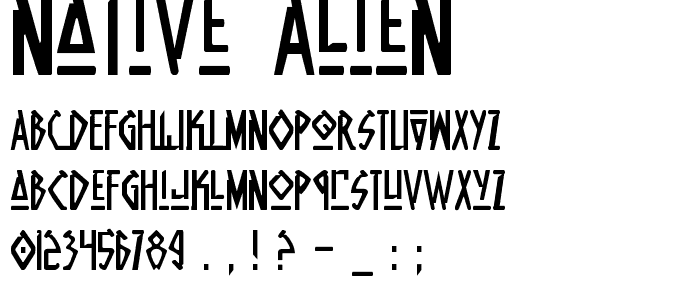 Native Alien font